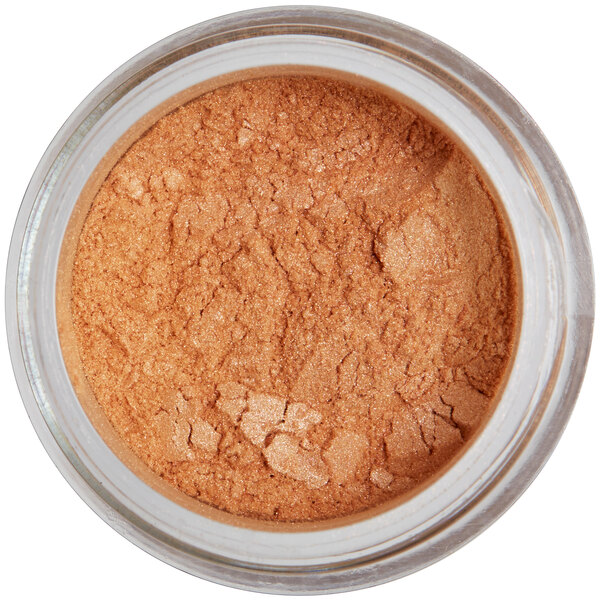 A jar of Roxy & Rich Elegant Rose Gold Lustre Dust powder.