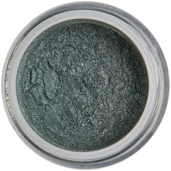 A jar of Roxy & Rich dark silver lustre dust.