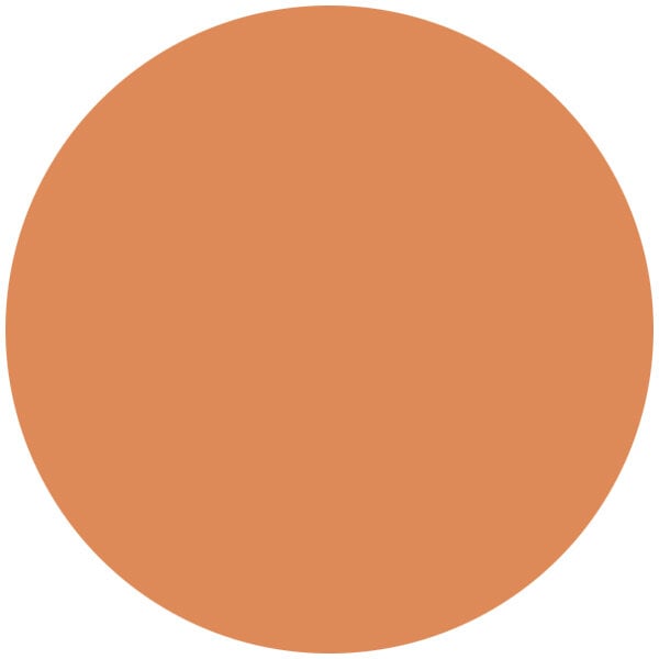 A close up of a circle with Tuscan brown fondant.