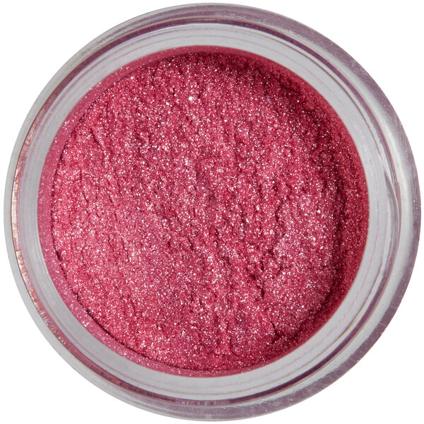 a jar of pink glitter