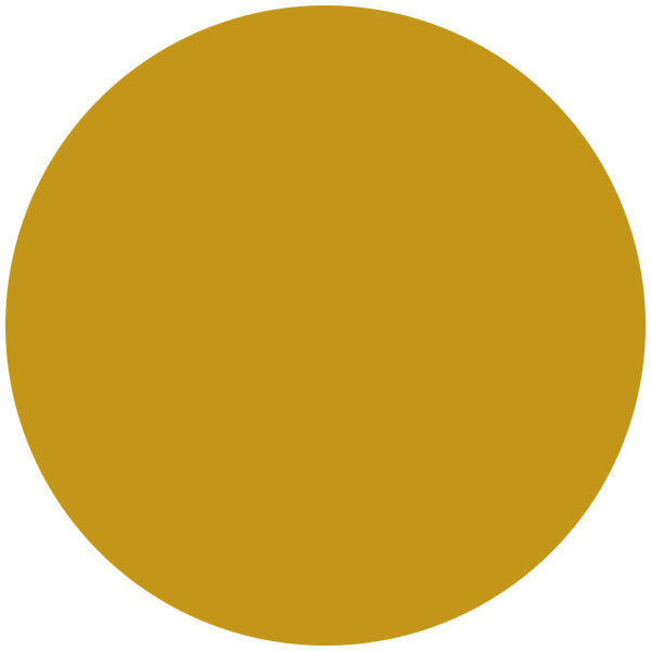 A yellow circle with gold color on it.