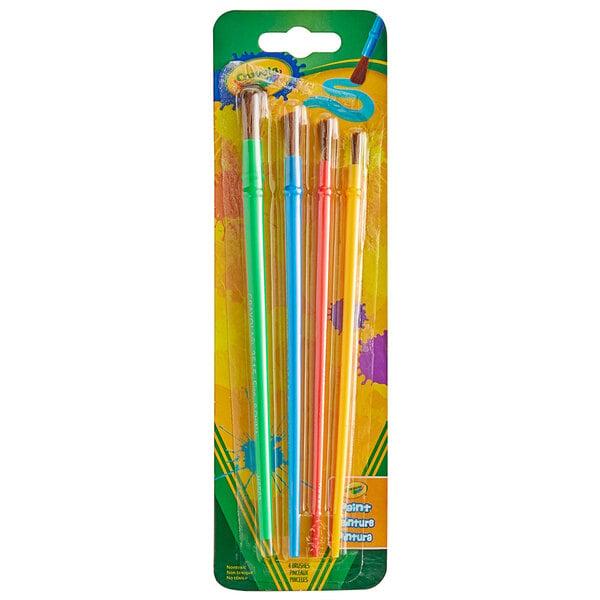 A Crayola pack of 4 assorted color brushes.