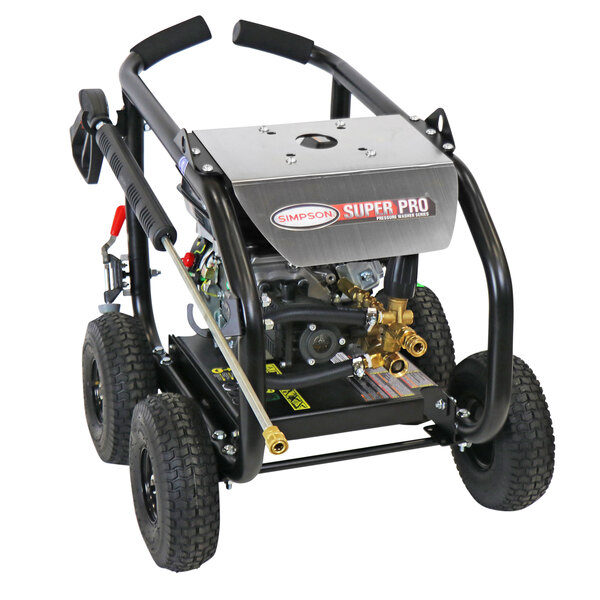 Simpson 65202 Super Pro Pressure Washer with Roll Cage, Simpson Engine, and 25' Hose 3600 PSI