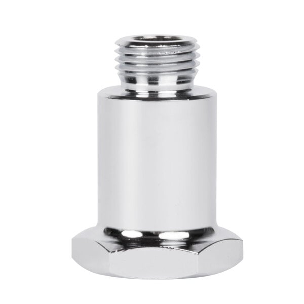A silver spring body with a cap on a white background.