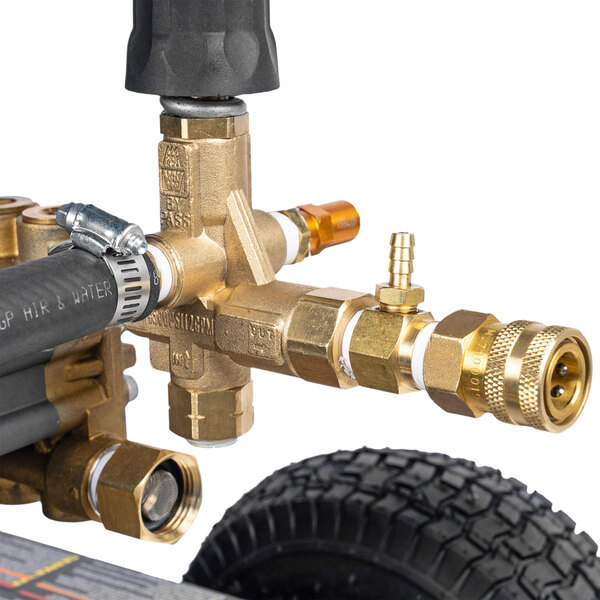 A Simpson pressure washer with a Honda engine and a roll cage.