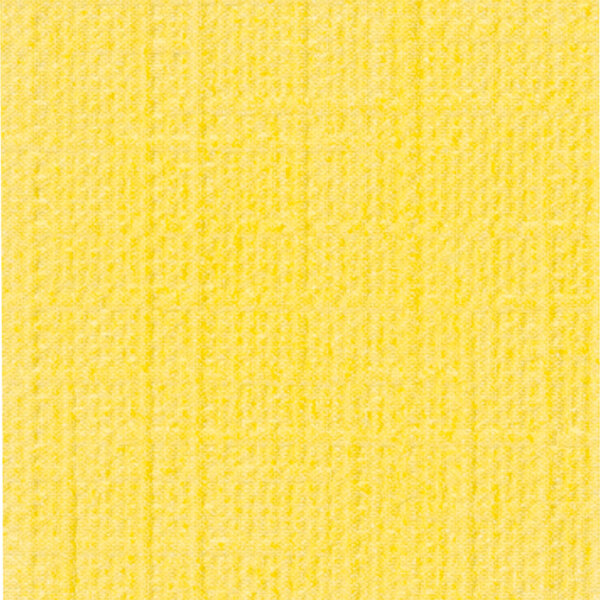 A yellow vinyl table cover with a white flannel back.