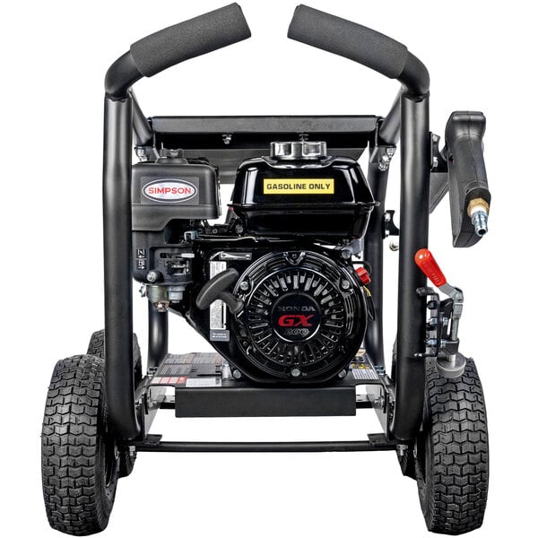 Simpson 65200 Super Pro Pressure Washer with Roll Cage, Honda Engine, and 25' Hose - 3,600 PSI; 2.5 GPM