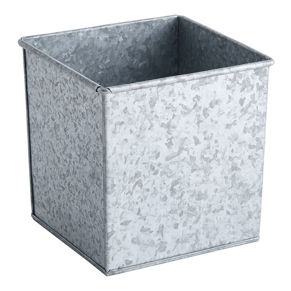 An American Metalcraft silver galvanized metal rectangular beverage tub.