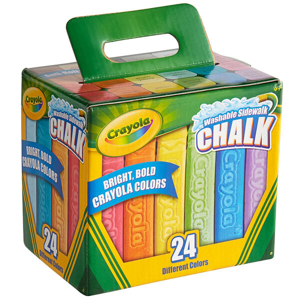 Download Crayola 512024 4" 24 Assorted Color Washable Ultimate Sidewalk Chalk