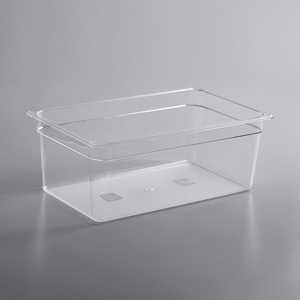 A clear plastic liner inside a metal beverage tub.