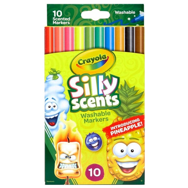 Crayola 585071 Silly Scents 10-Count Assorted Color Washable Markers