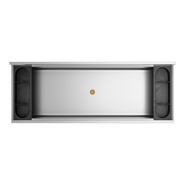 Regency IB184808 18" x 48" Stainless Steel Underbar Ice Bin with Bottle Holders - 161 lb.