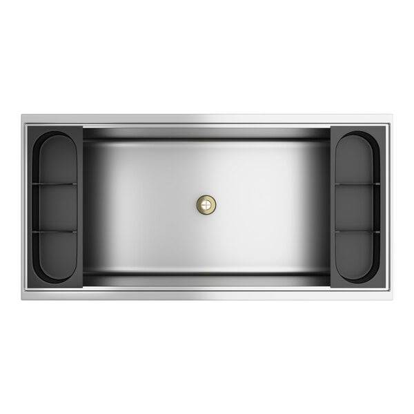 Regency PIB183616 36" x 18" Stainless Steel Portable Ice Bin with Bottle Holders - 155 lb.