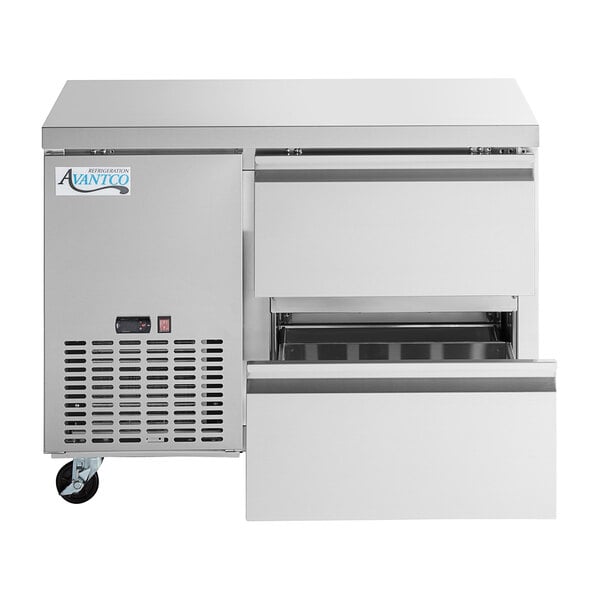 Avantco Ss Ud 1ra 44 Stainless Steel Two Drawer Extra Deep Undercounter Refrigerator