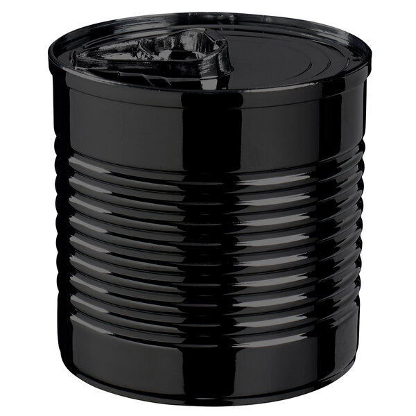 Solia PS34507 2 oz. Black Plastic Tin Can with Lid - 200/Case