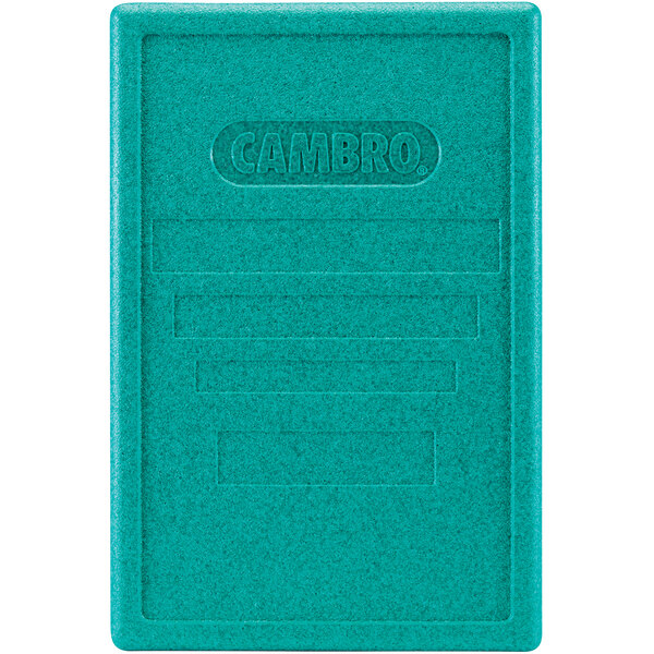 A green rectangular lid with the words "Cam GoBox" on it.