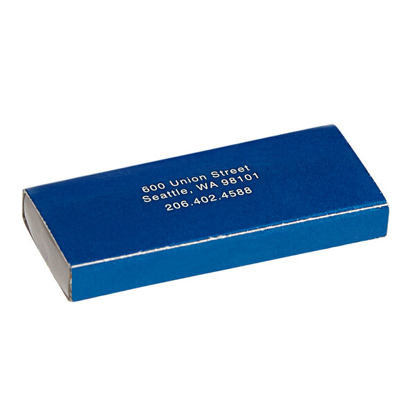 a blue box with white text