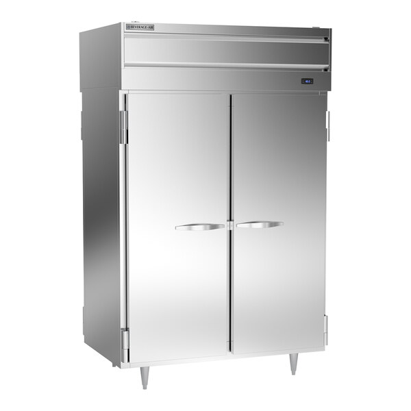 Beverage-Air PH2-1S-PT Two Section Solid Door Pass-Through Heated Holding Cabinet - 48 cu. ft., 3000W