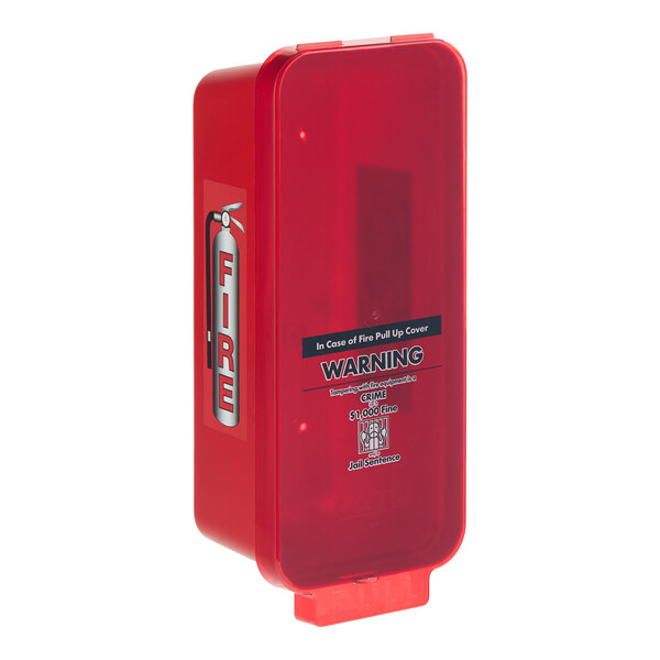 Cato 95552 Warrior Red Surface-Mounted Fire Extinguisher Cabinet with Red Pull-Cover for 2 1/2 lb. or 5 lb. Fire Extinguishers