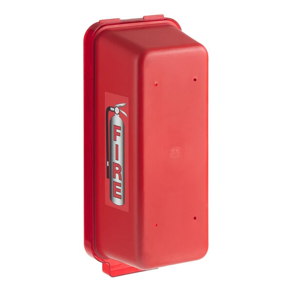 Cato 95552 Warrior Red Surface-Mounted Fire Extinguisher Cabinet with Red Pull-Cover for 2 1/2 lb. or 5 lb. Fire Extinguishers