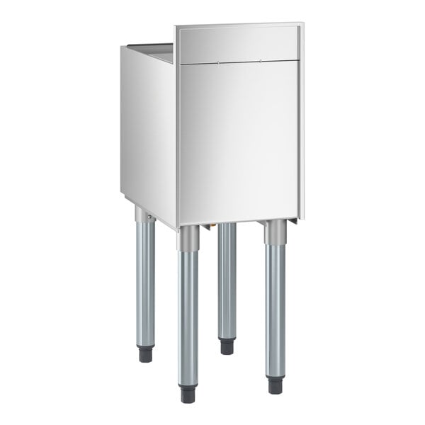 Regency 18" x 12" Stainless Steel Underbar Ice Bin with Bottle Holders and Sliding Lid - 35 lb.