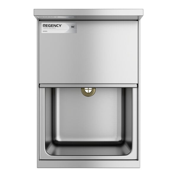 Regency 18" x 12" Stainless Steel Underbar Ice Bin with Bottle Holders and Sliding Lid - 35 lb.