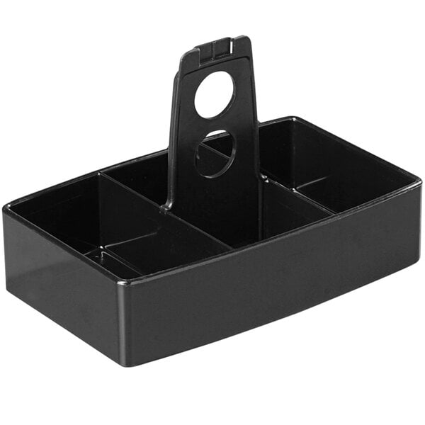 a black plastic container with a handle