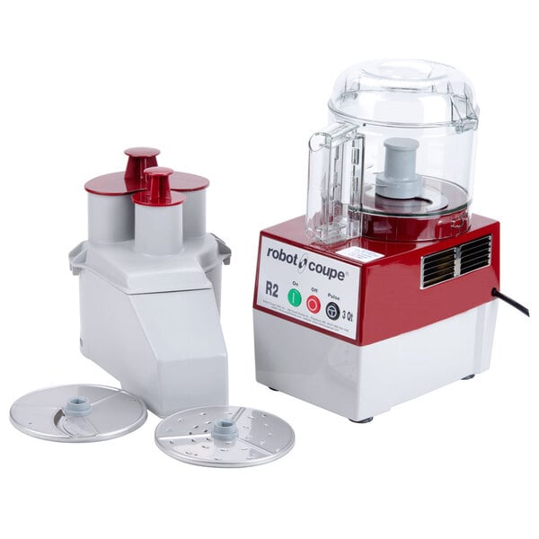 Skriv email Forbigående Forventning Robot Coupe R2NCLR Combination Food Processor with 3 Qt. Clear Bowl,  Continuous Feed & 2 Discs - 1 hp