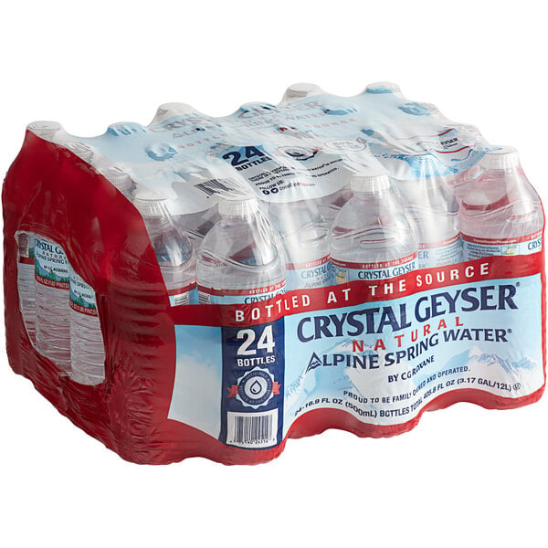 Crystal Geyser Natural Alpine Spring 16.9 Oz. Water Bottles, 24