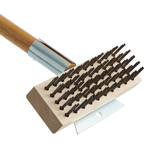 Details about   30" Pizza Oven Grill Broiler Brush With Scrapers Stainless Steel Metal Wood