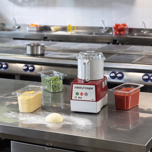 Robot Coupe R2B 3 Qt. / 3 Liter Gray Batch Bowl Food Processor - 1 hp