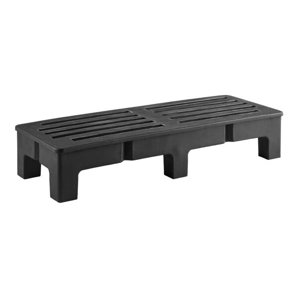 Regency 60" x 22" x 12" Black Plastic Heavy-Duty Dunnage Rack with Slotted Top - 1750 lb. Capacity