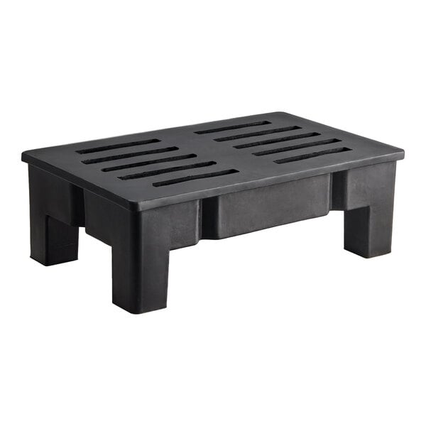 Regency 36" x 22" x 12" Black Plastic Heavy-Duty Dunnage Rack with Slotted Top - 1200 lb. Capacity