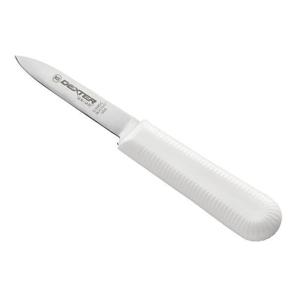 Dexter-Russell Sani-Safe 3 1/4" Smooth Paring Knives in a Display Box - 50/Pack