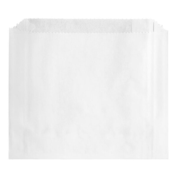 A white paper bag with a white background.