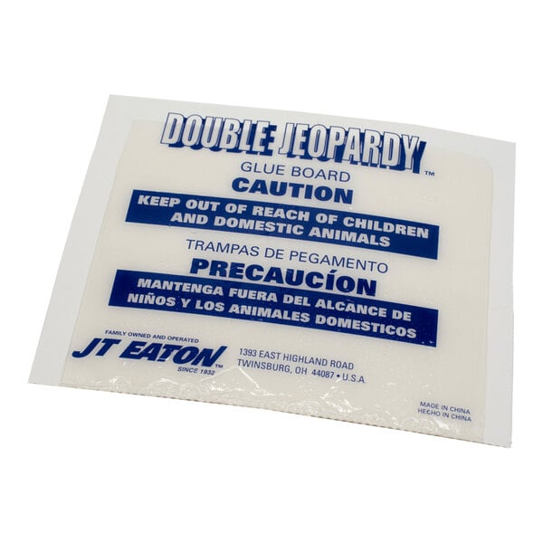 JT Eaton 182B 8 1/2" x 5 1/4" Double Jeopardy Mouse Glue Board - 72/Case