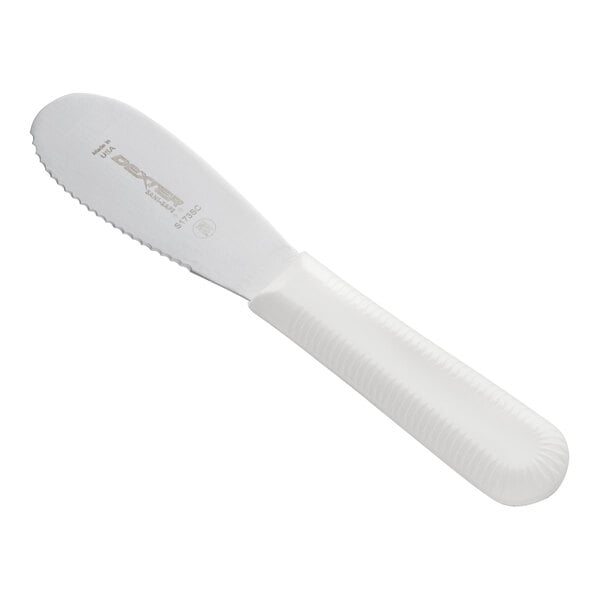Dexter-Russell 18213 Sani-Safe 3 1/2" Scalloped Sandwich Spreader