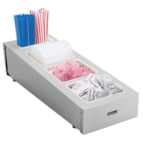 Tomlinson 1010072 4 Compartment Stainless Steel Condiment Dispenser