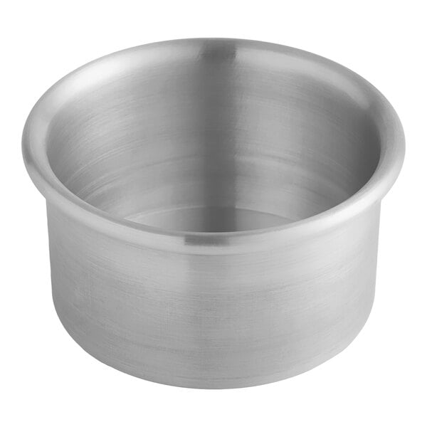 A silver Baker's Lane aluminum mini cheesecake pan with a white background.
