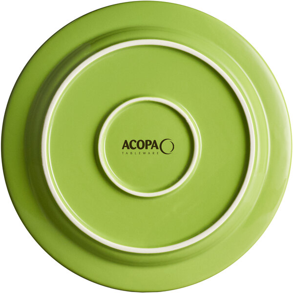 Acopa Capri 9" Bamboo Green China Plate 12/Case