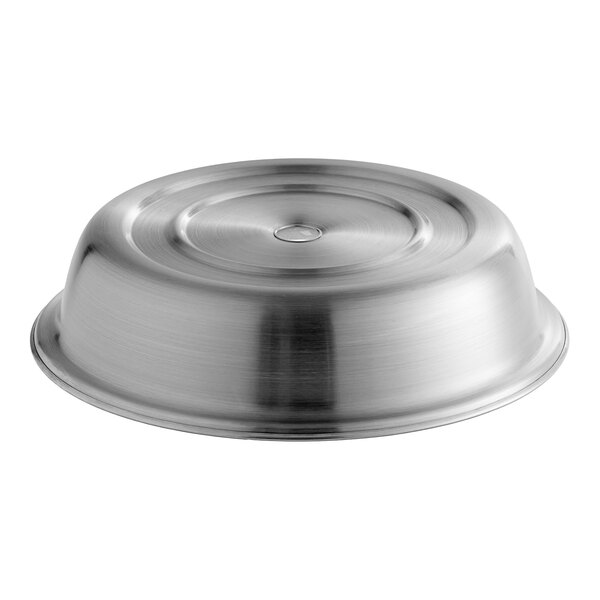 An American Metalcraft stainless steel plate cover on a white background.