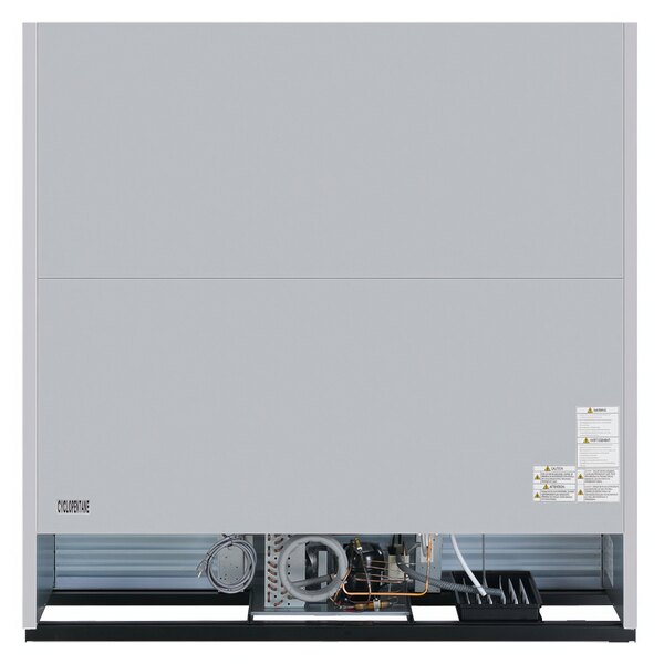 A white rectangular Turbo Air TGM-72RS-N merchandising refrigerator with glass doors.