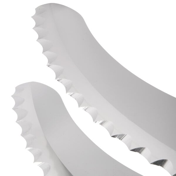 A Robot Coupe Coarse Serrated Blade Assembly with three knives.