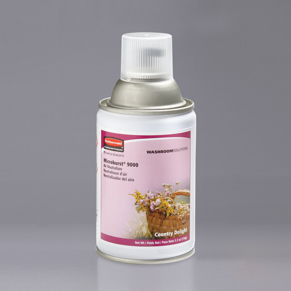 Rubbermaid FG4012481 Microburst 9000 Country Delight Metered Aerosol Air Freshener System Refill
