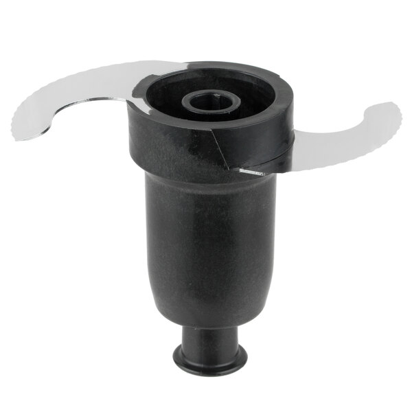 A black plastic S blade for a Waring food processor.