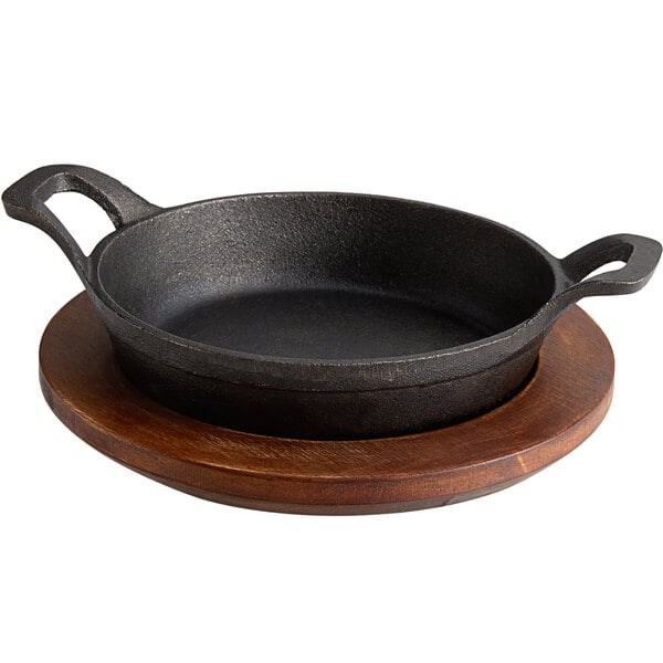 a close-up of a cast-iron pan