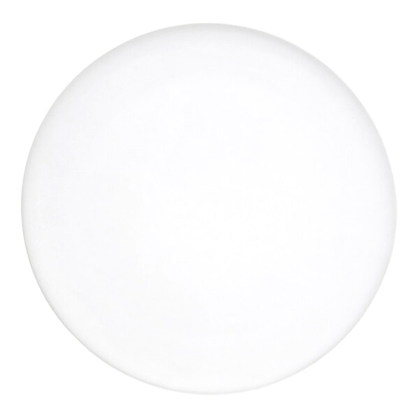 Front of the House Canvas 11" White Round Porcelain Flat Plate - 4/Case