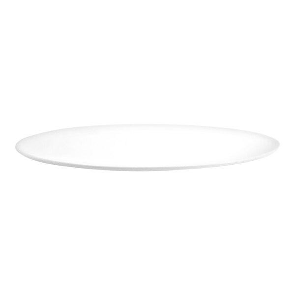 Front of the House Canvas 11" White Round Porcelain Flat Plate - 4/Case