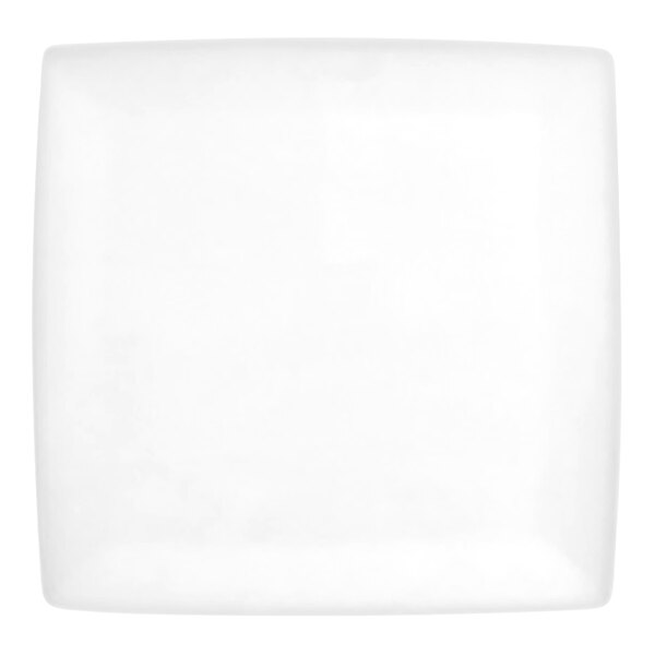 Front of the House Canvas 7 1/2" White Square Porcelain Flat Plate - 12/Case