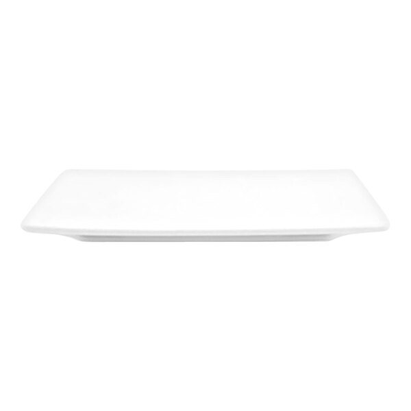Front of the House Canvas 7 1/2" White Square Porcelain Flat Plate - 12/Case